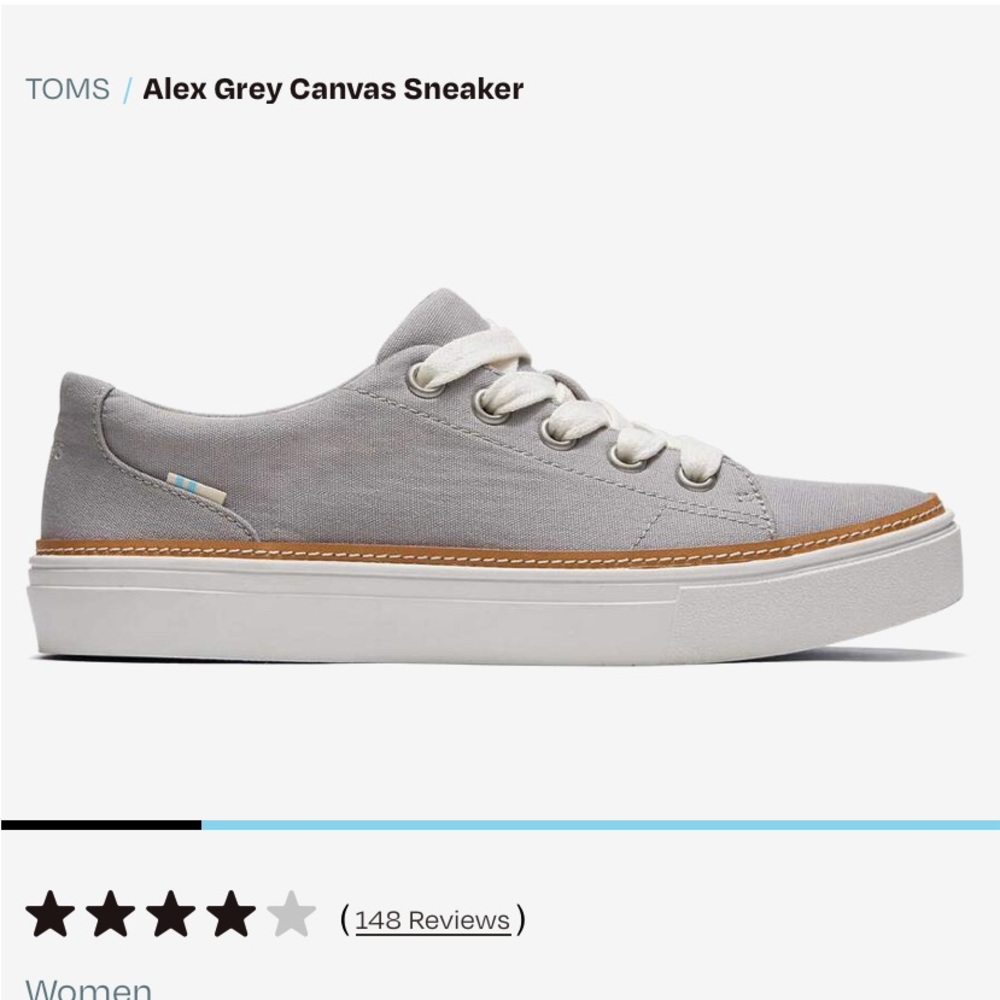 Tom’s Alex Grey Canvas Sneaker
